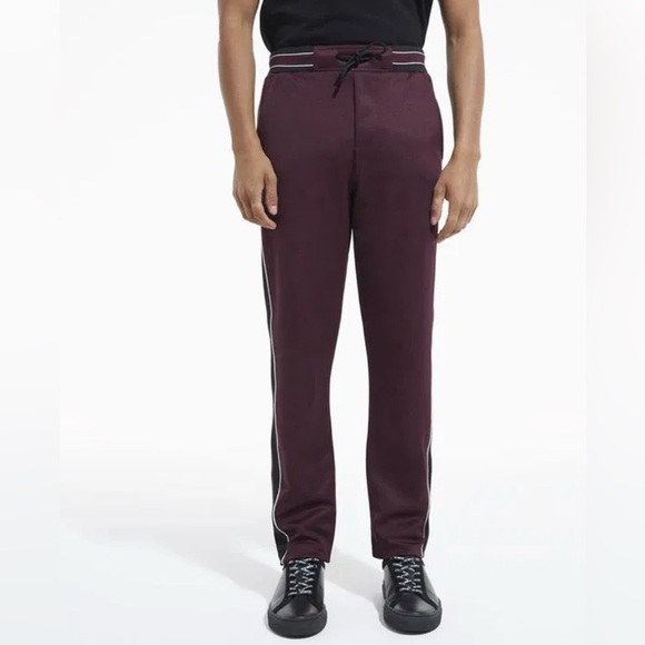 The Kooples Men's Burgundy Track Pants Joggers XXL NWT - Picture 1 of 10